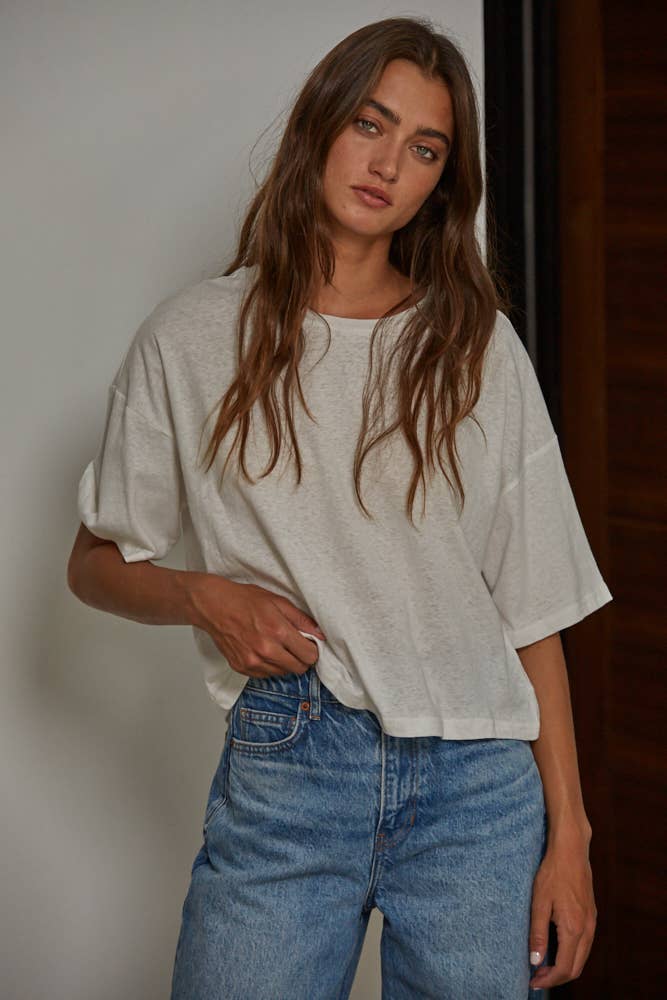 By Together - L6643 | USUAL HABITS TEE: Off White