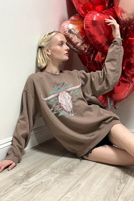WESTERN AZTEC VINTAGE RODEO COWBOY SWEATSHIRT