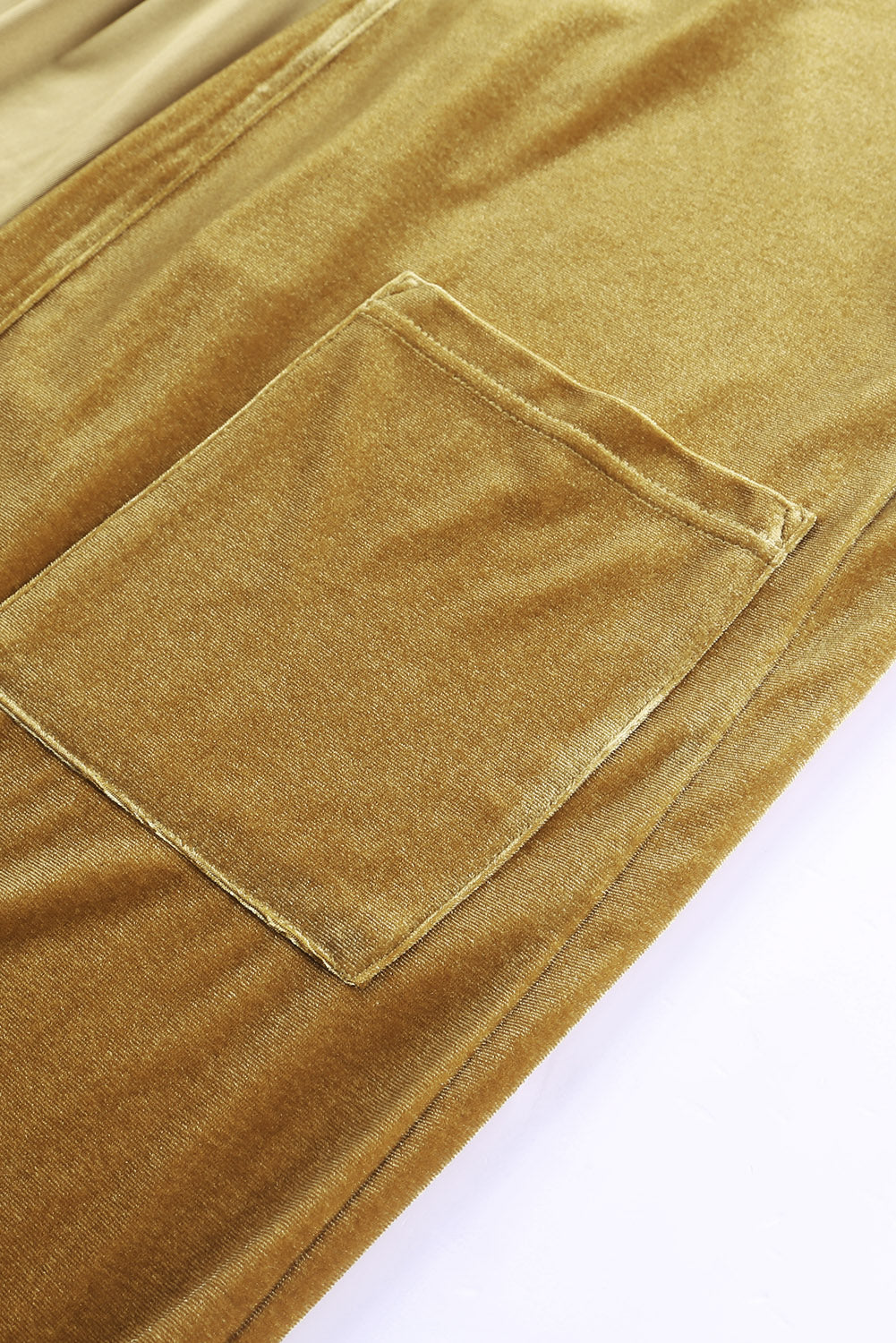 Velvet Open Front Pocketed Long Duster