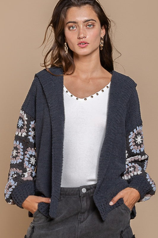 Hand Craft Panel Sleeve Cardigan