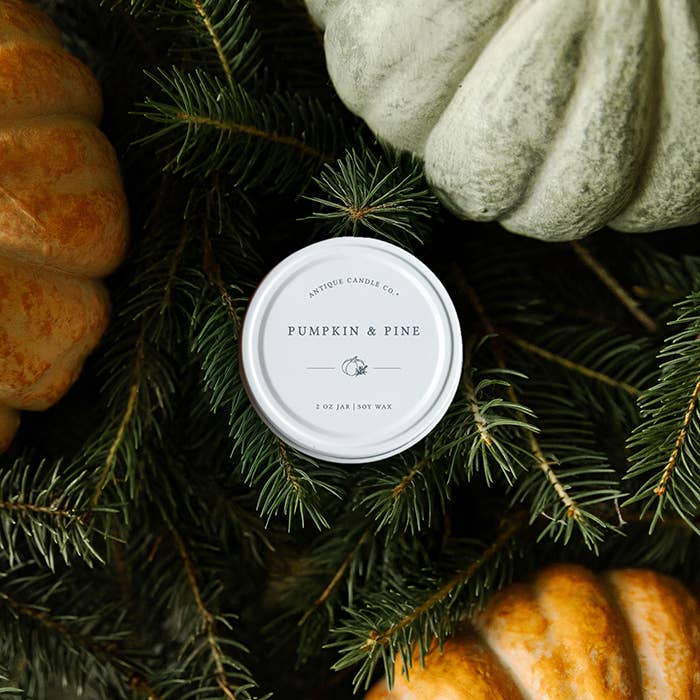 Antique Candle Co.® - Pumpkin & Pine - Soy Candle: 1 mason jar (16oz)