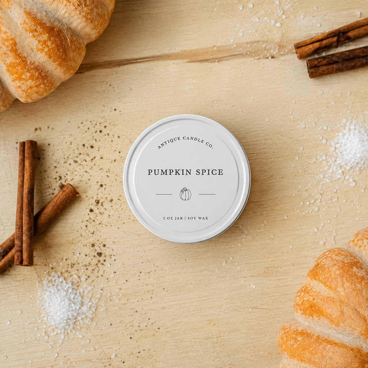 Antique Candle Co.® - Pumpkin Spice - Soy Candle: 1 mason jar (16oz)