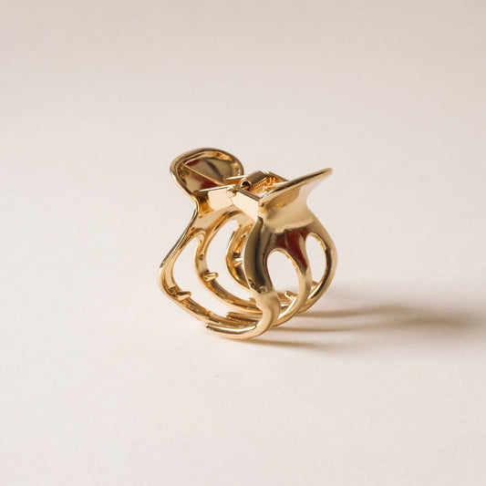 nar'sha - Metal Hair Claw Clip | Gold