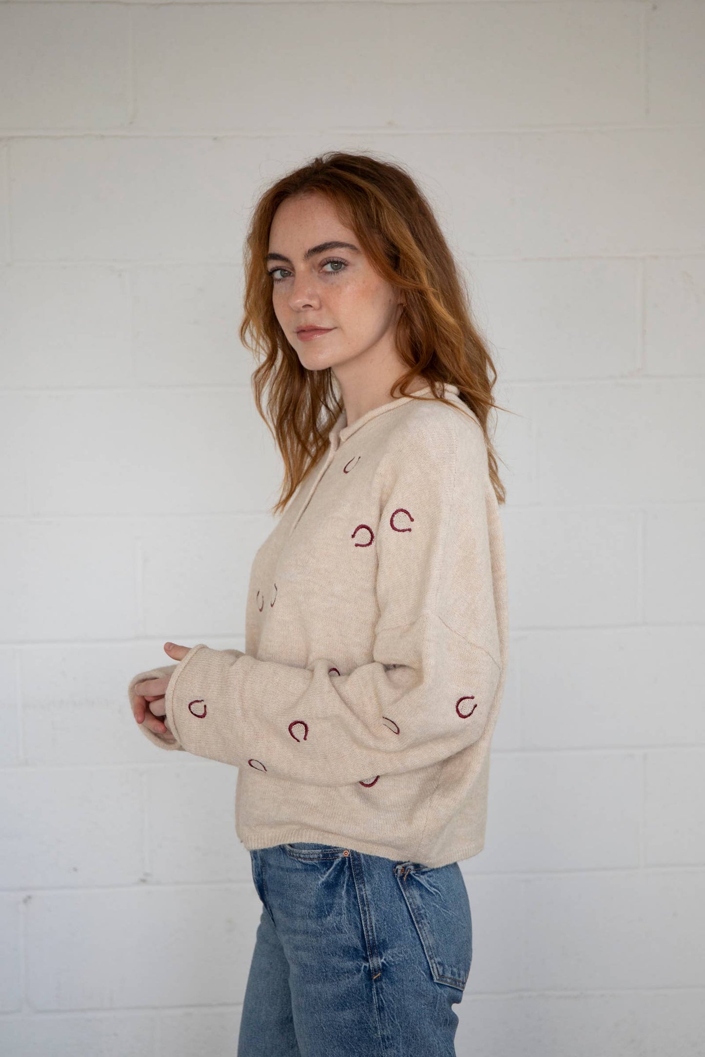 Things Between - Piper Cardigan - Horse Shoes: Oat