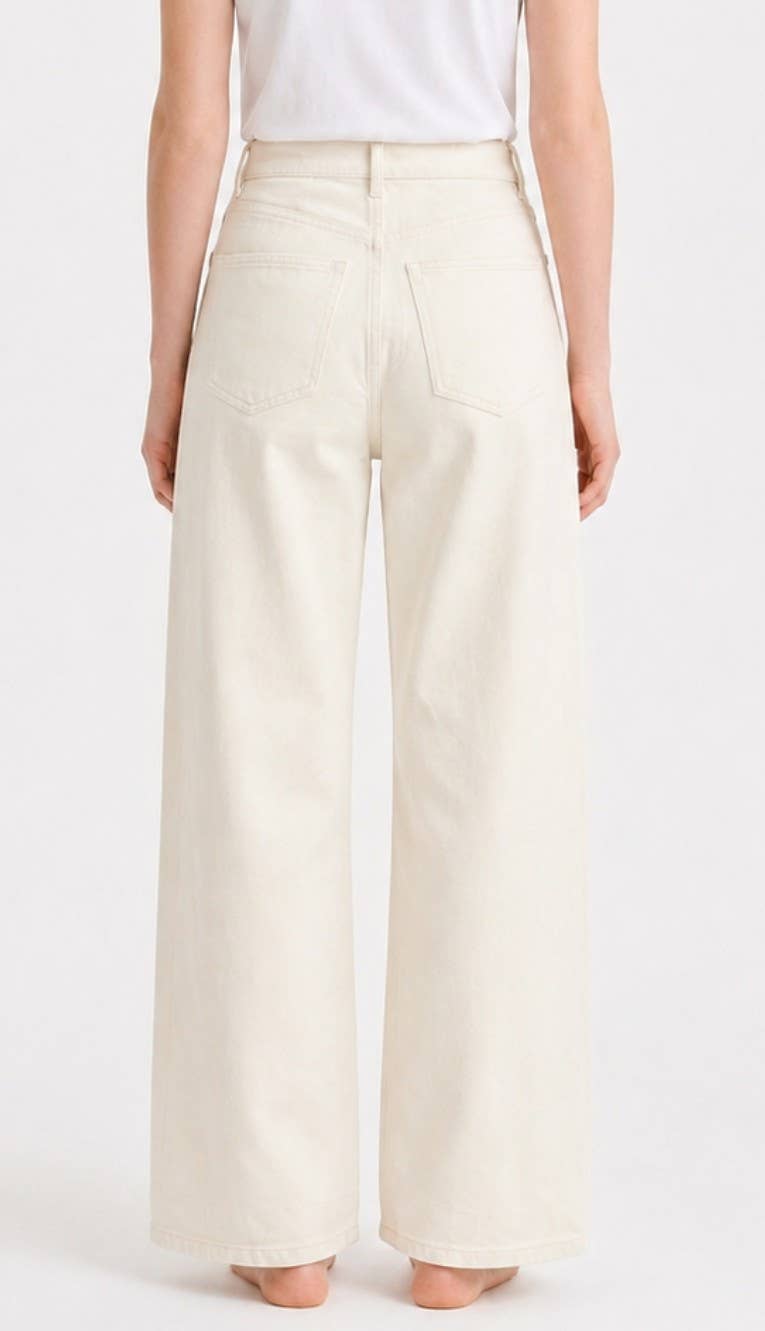 J LINE | LUZINA - ESSENTIAL WIDE LEG JEANS IN CREAM AND BLACK: BLACK