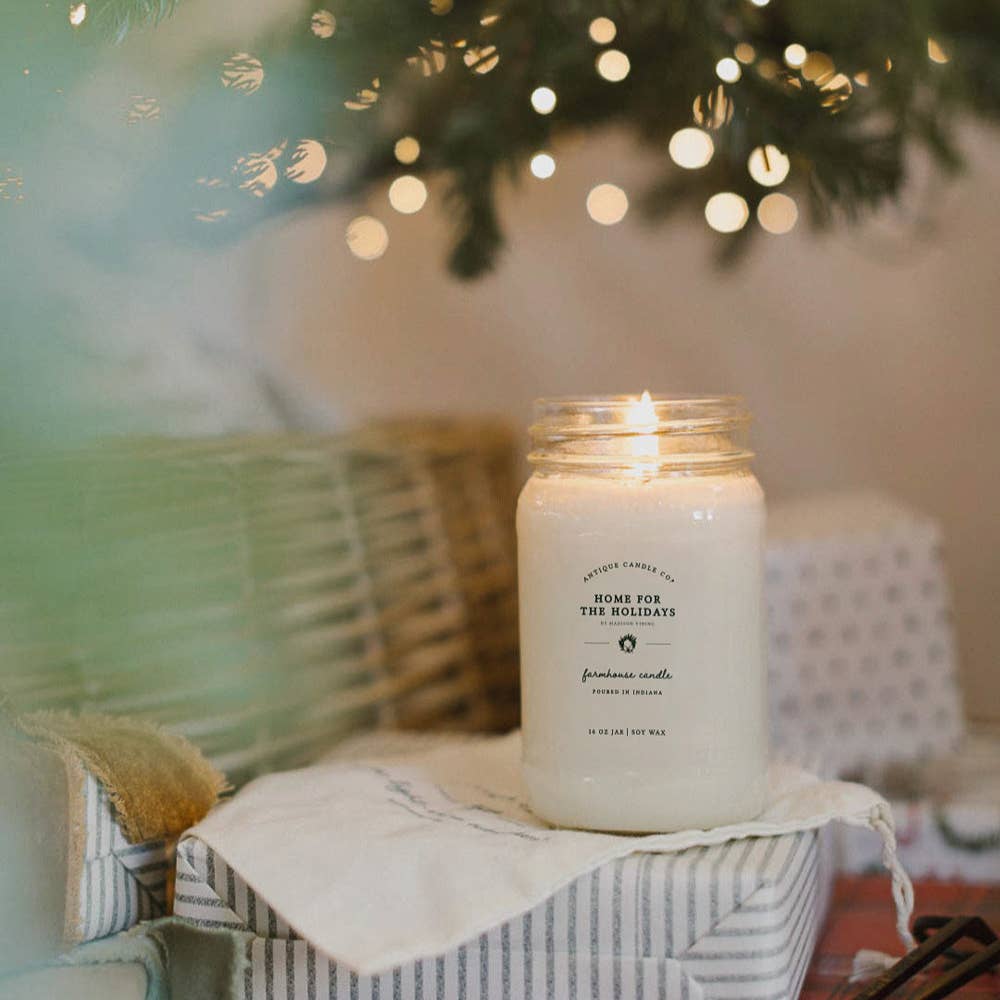 Antique Candle Co.® - Home for the Holidays - Soy Candle: 1 mason jar (16 oz)