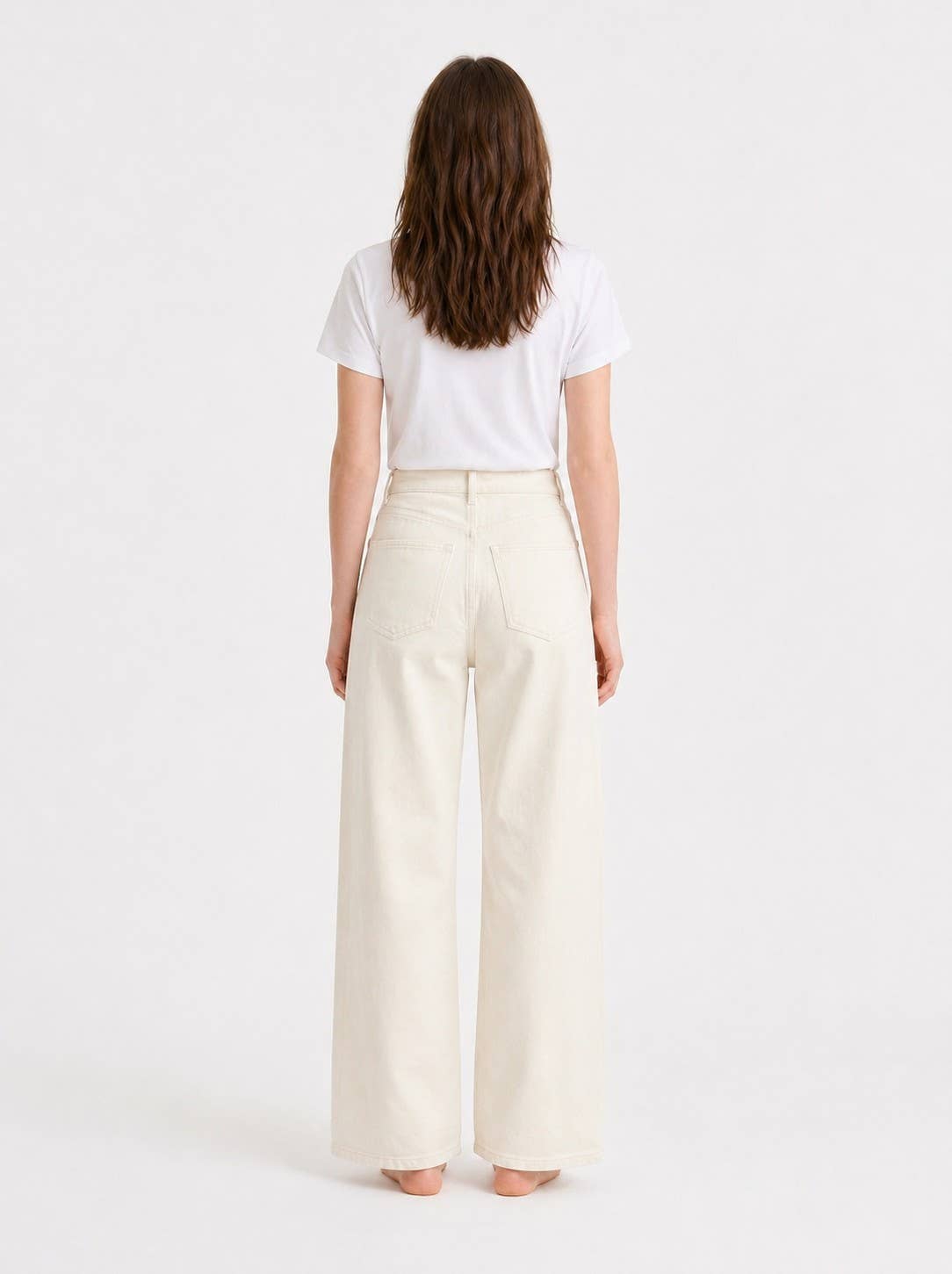 J LINE | LUZINA - ESSENTIAL WIDE LEG JEANS IN CREAM AND BLACK: BLACK