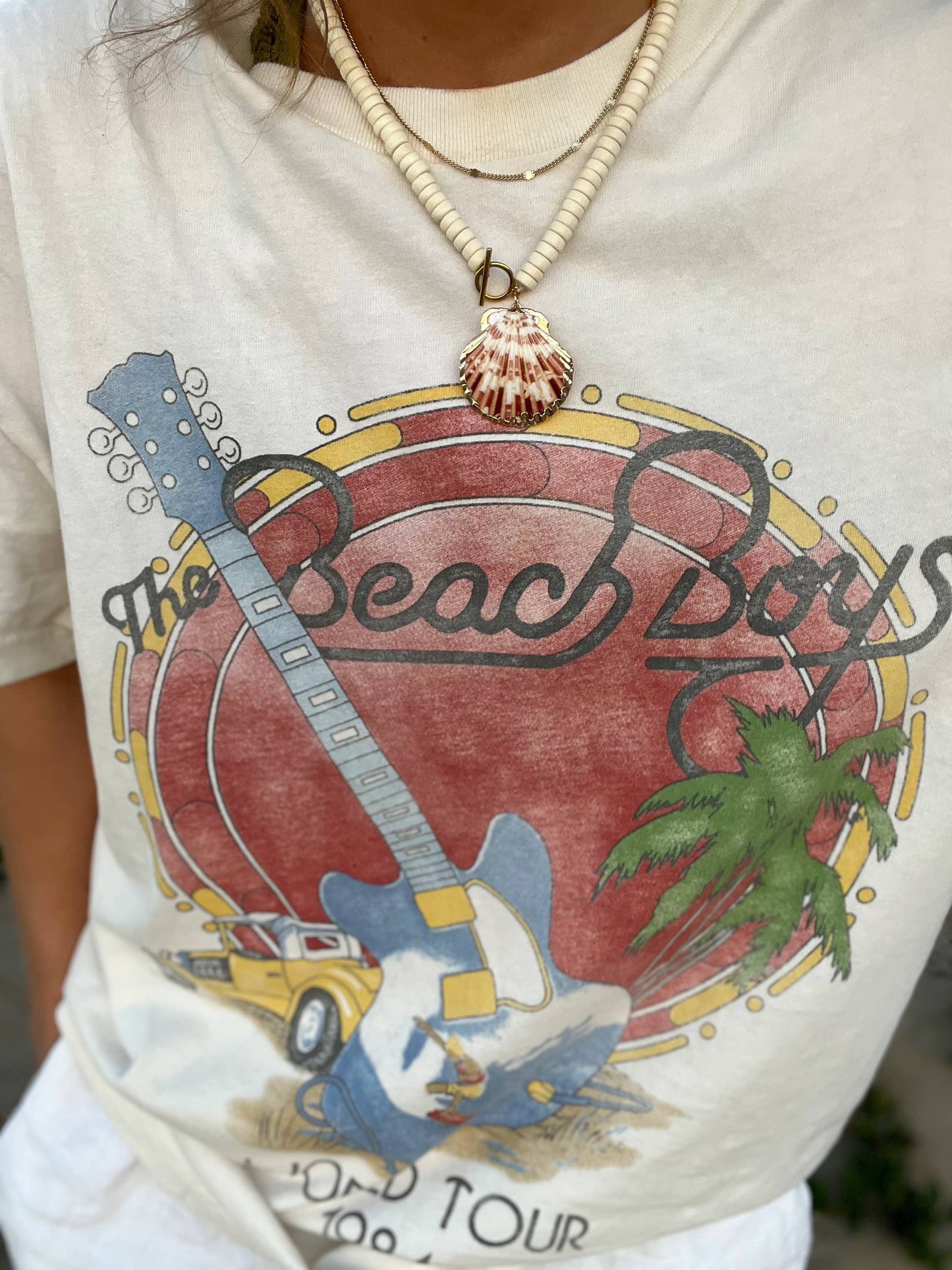 driftaway jewelry - Sanibel Seashell Necklace: White