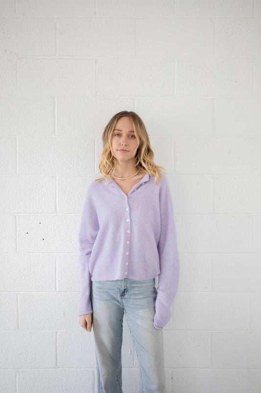 Things Between - Piper Cardigan: Lavender