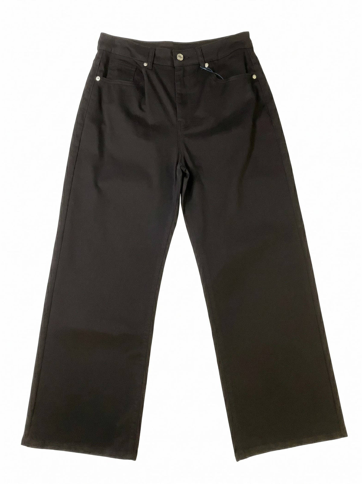 J LINE | LUZINA - ESSENTIAL WIDE LEG JEANS IN CREAM AND BLACK: BLACK