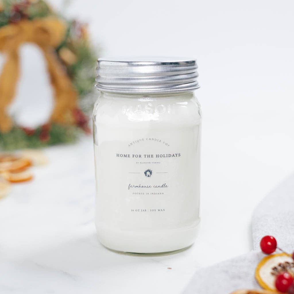 Antique Candle Co.® - Home for the Holidays - Soy Candle: 1 mason jar (16 oz)