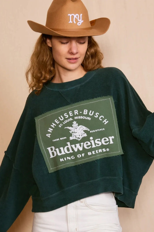 People Of Leisure - Budweiser King of Beers Oversized Sweatshirt: M