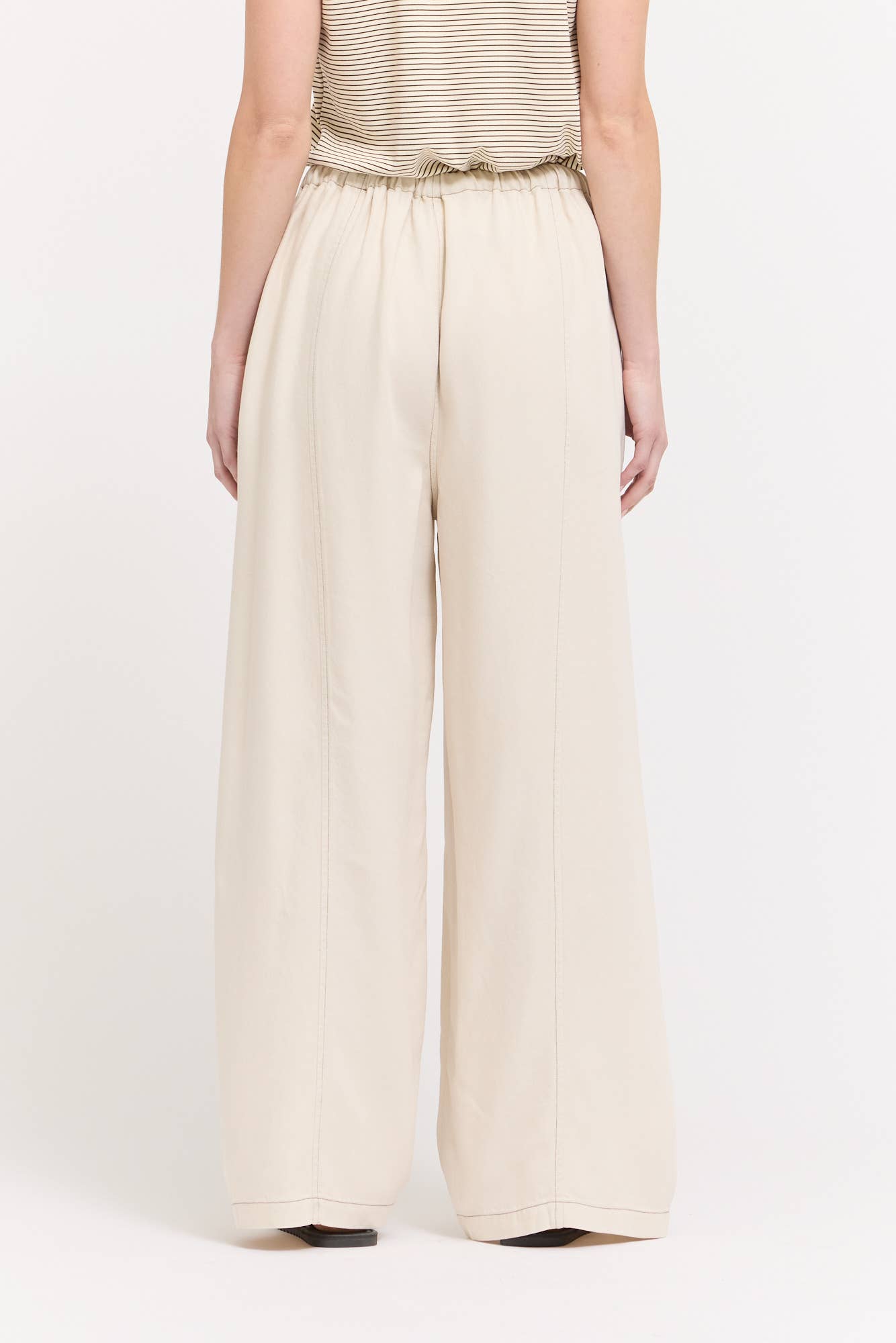  TENCEL SEAM PANTS: MILK / Contemporary