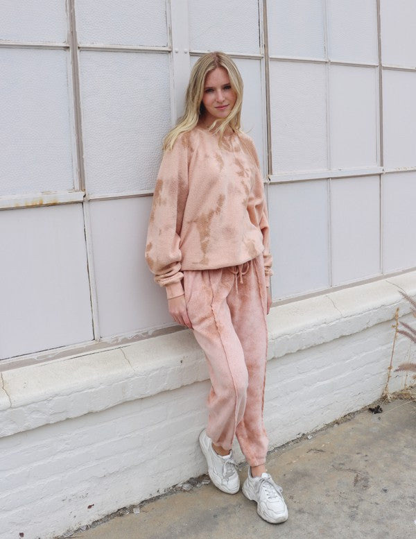 Sweatpants -Peach Tie Dye