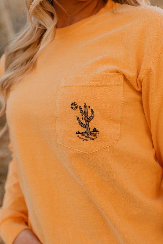 Midnight Desert Cactus Long Sleeve