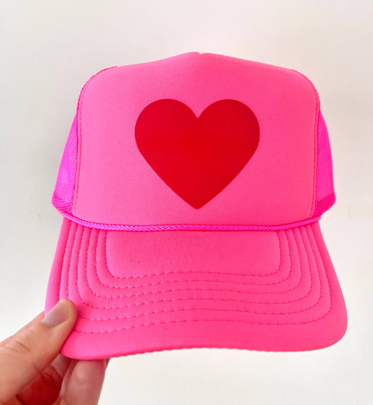 Rad Hat Society - HEART ♥️: Red / Neon Pink