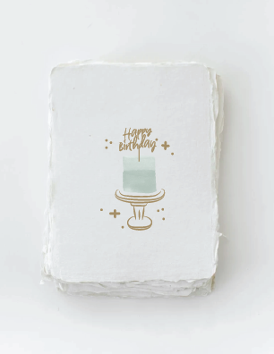 Paper Baristas - "Happy Birthday" Cake Topper Greeting Card